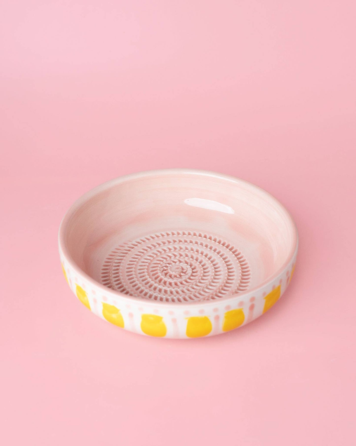 Ceramic Garlic Grater Set – With Silicone Lid & Wooden Spoon