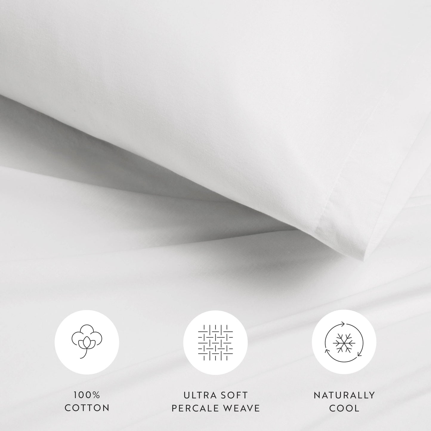 Ultra Soft 100% Cotton Percale Sheet Set