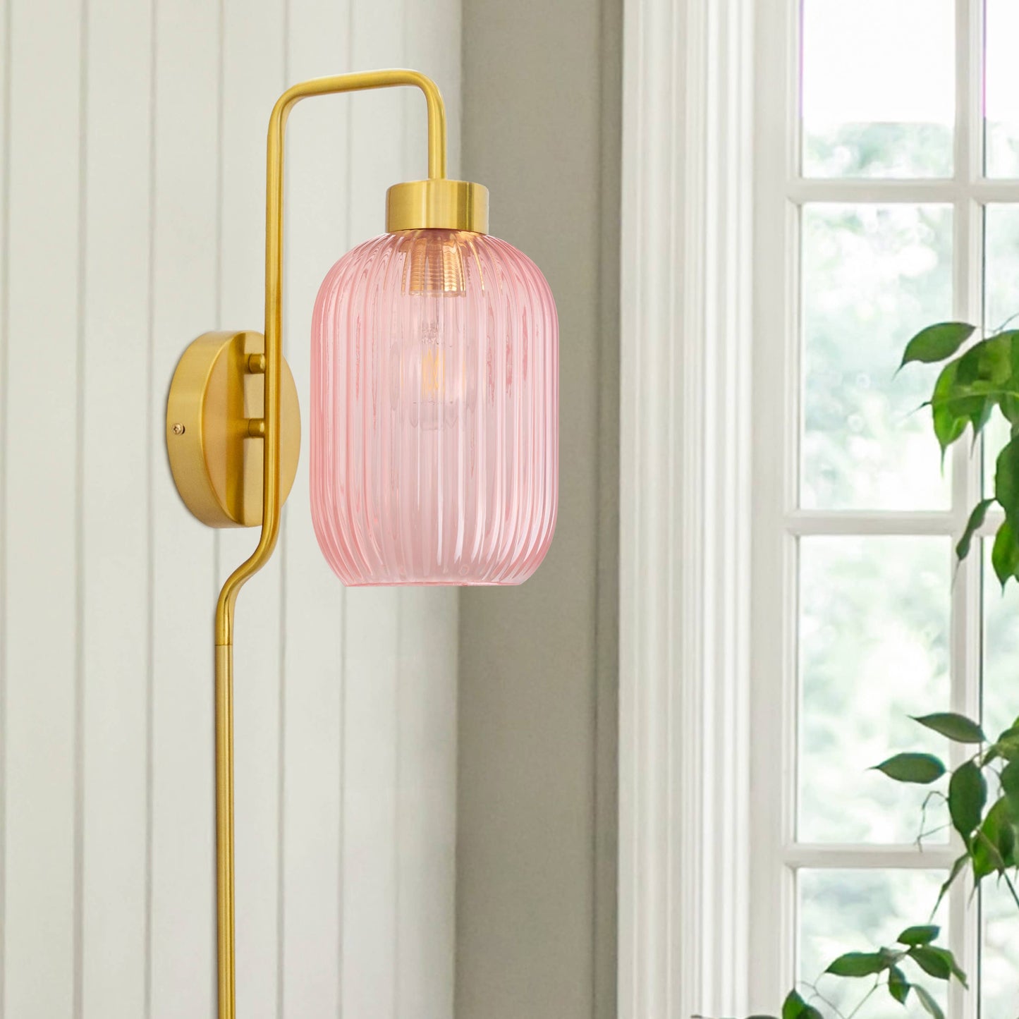32"H Davia Retro Wall Sconce Pink, White, Smoke, or Green