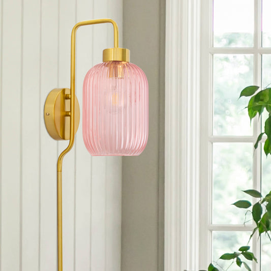 32"H Davia Retro Wall Sconce Pink, White, Smoke, or Green