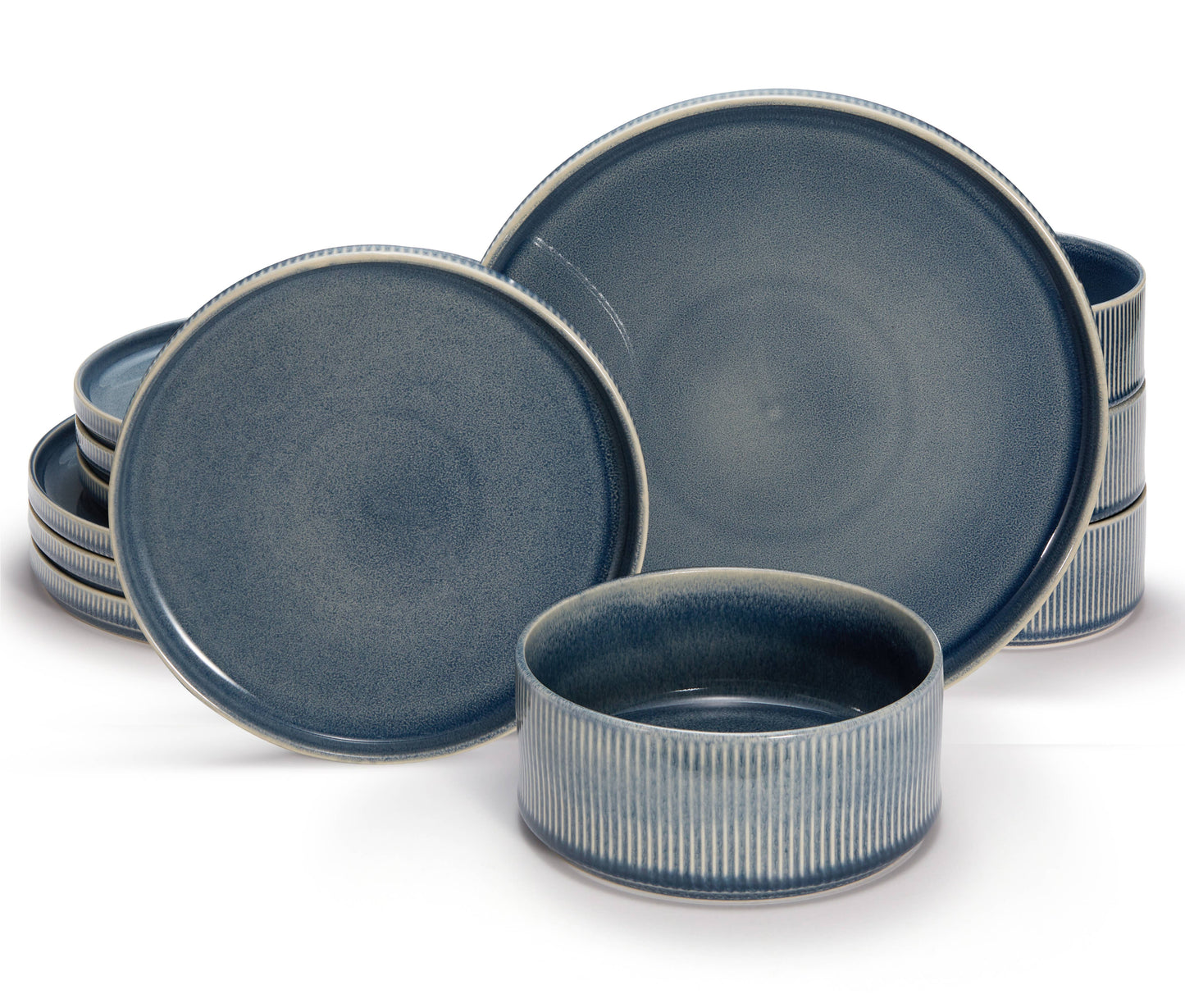 Kook Ceramic Dinnerware Set, 12 Piece, Service for 4