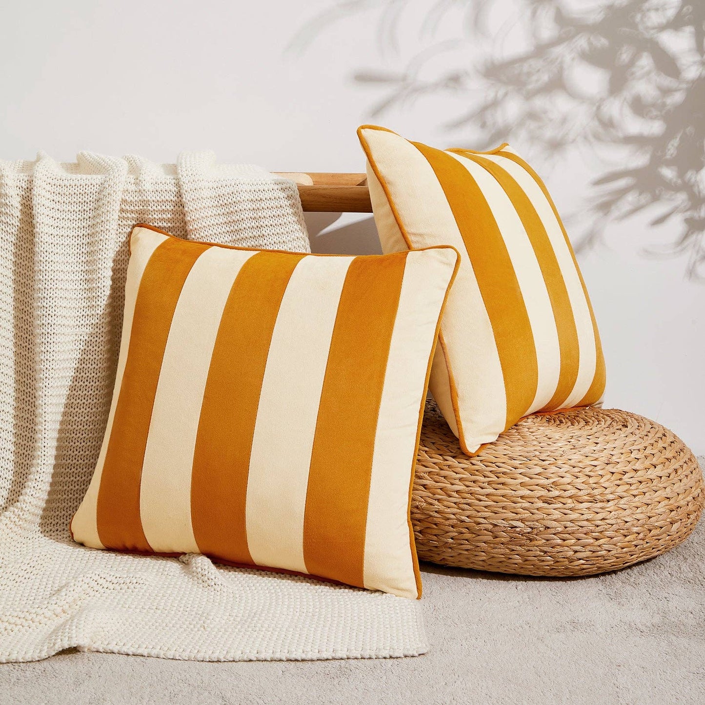 Tamarindo Pillow Covers (2-Pack) - Honey/Cream