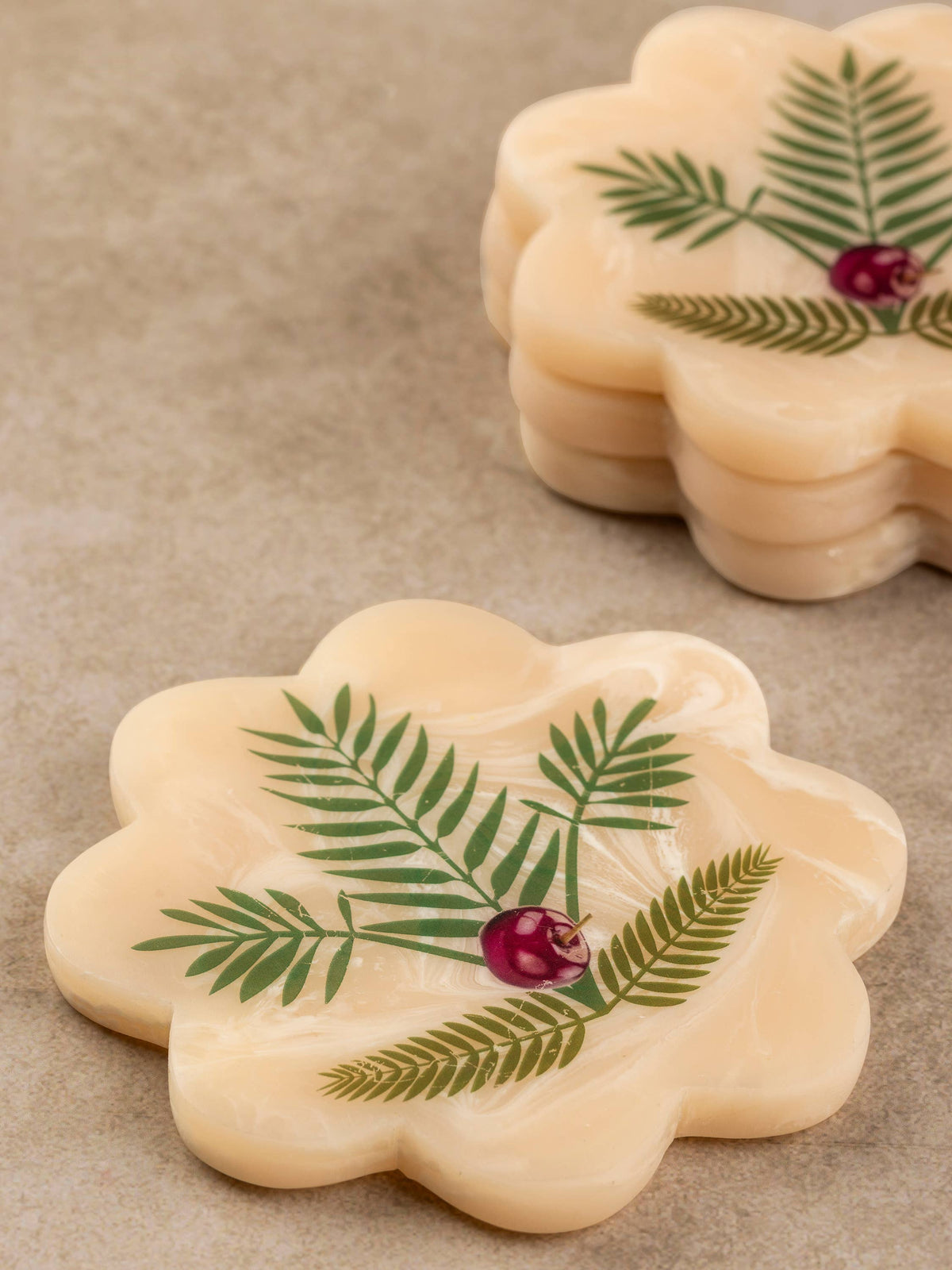 Trellis Marbled Coasters - Set of 4