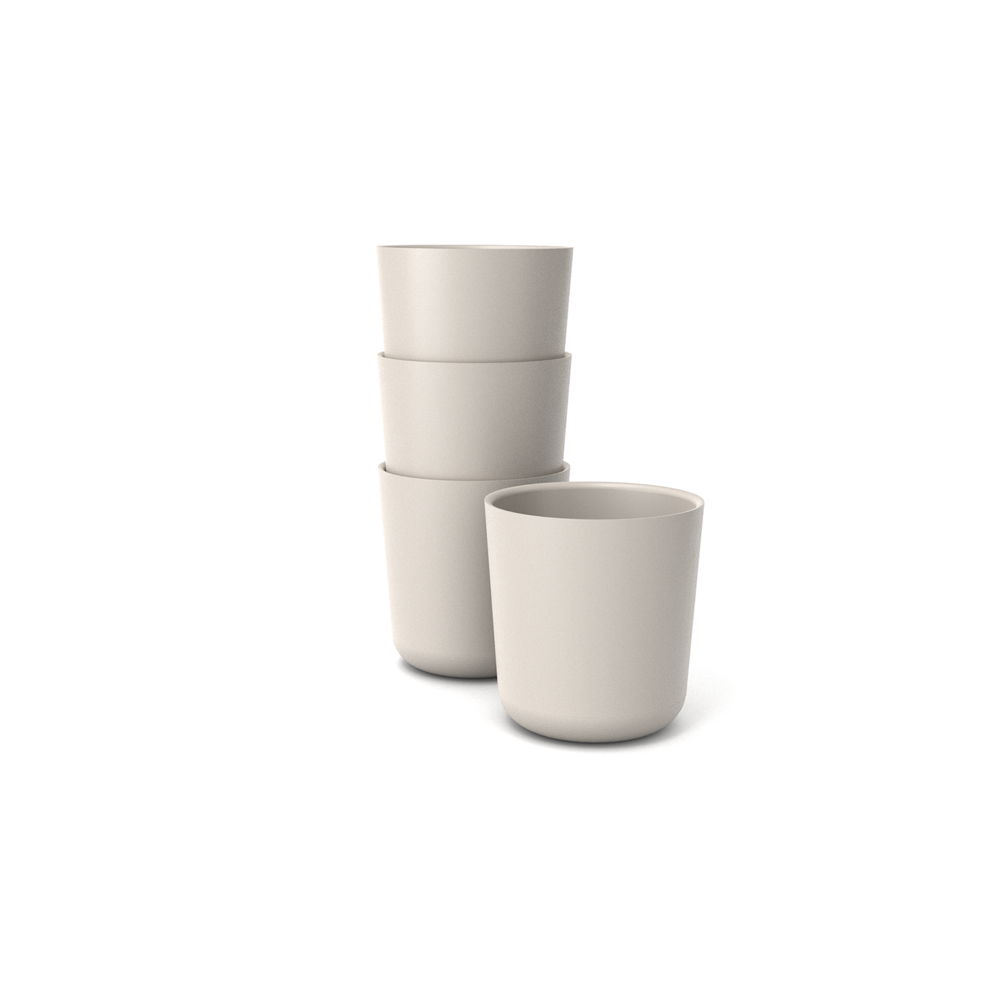 Set of 4: Gusto Medium Cup - Stone