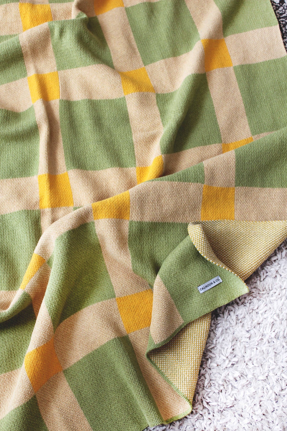 Gingham Knit Blanket