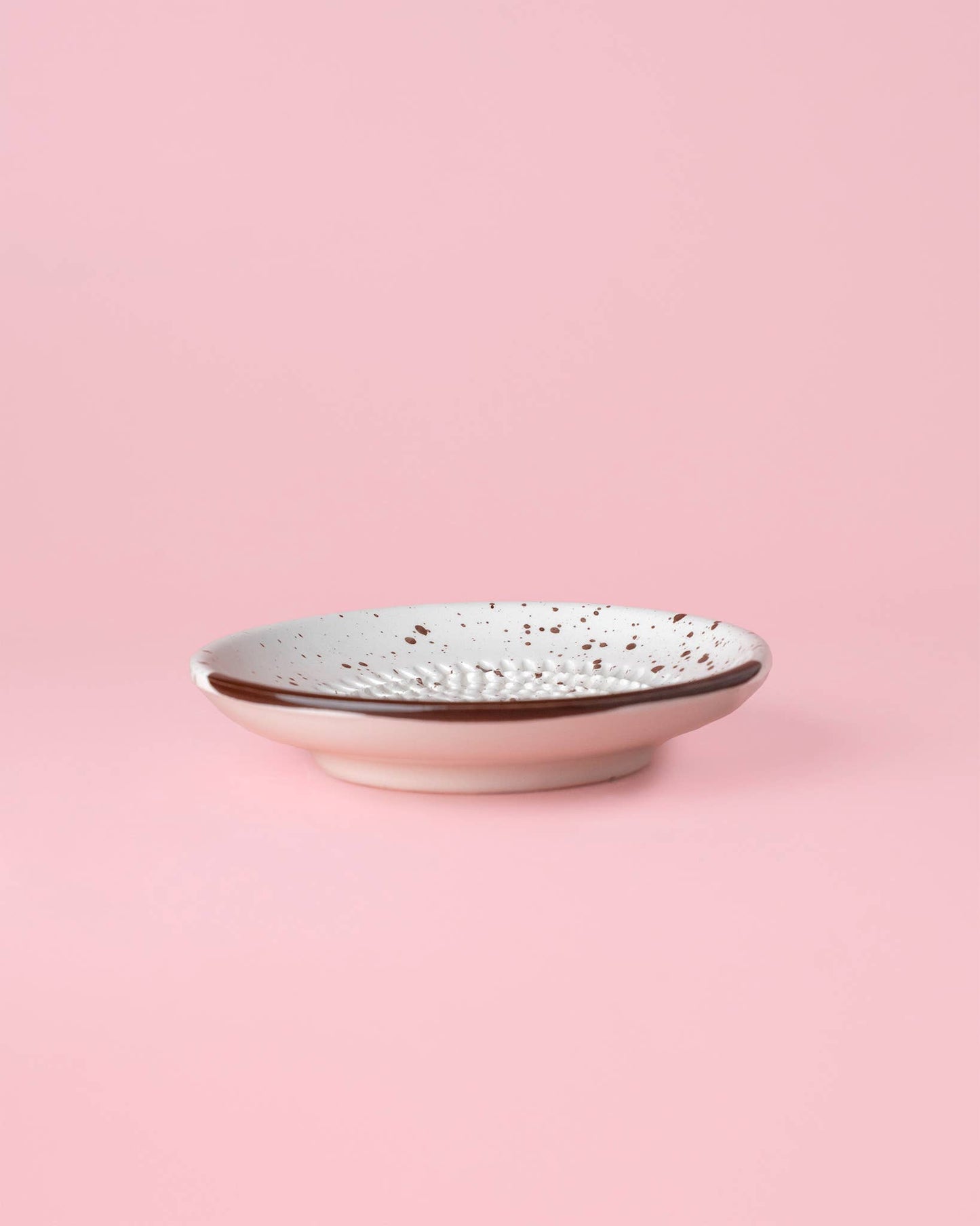 Small Ceramic Garlic Grater Plate - Gift Ready - Brownie