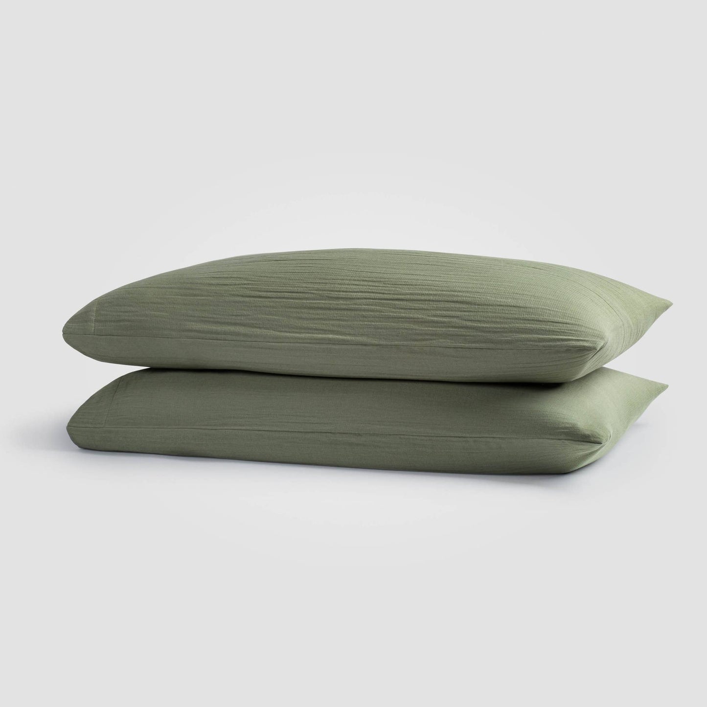 Zen Crinkled Comfort 4-Piece Cotton Sheet Set (Matcha Green)