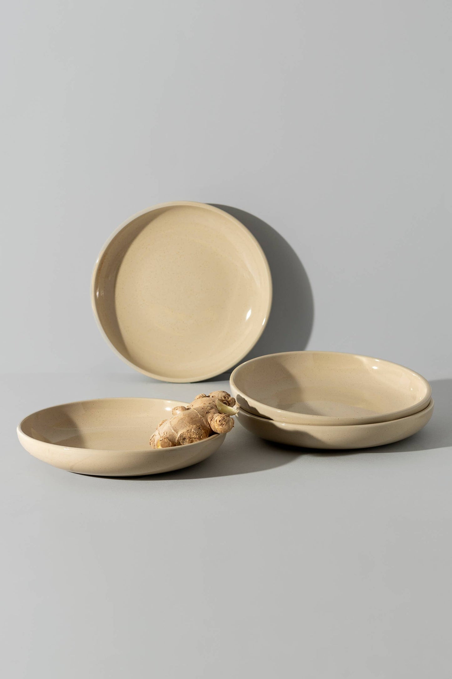 Set of 4: Stoneware Pasta Plate