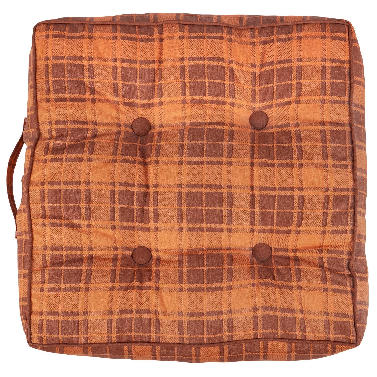 Orange Tartan Floor Pillow