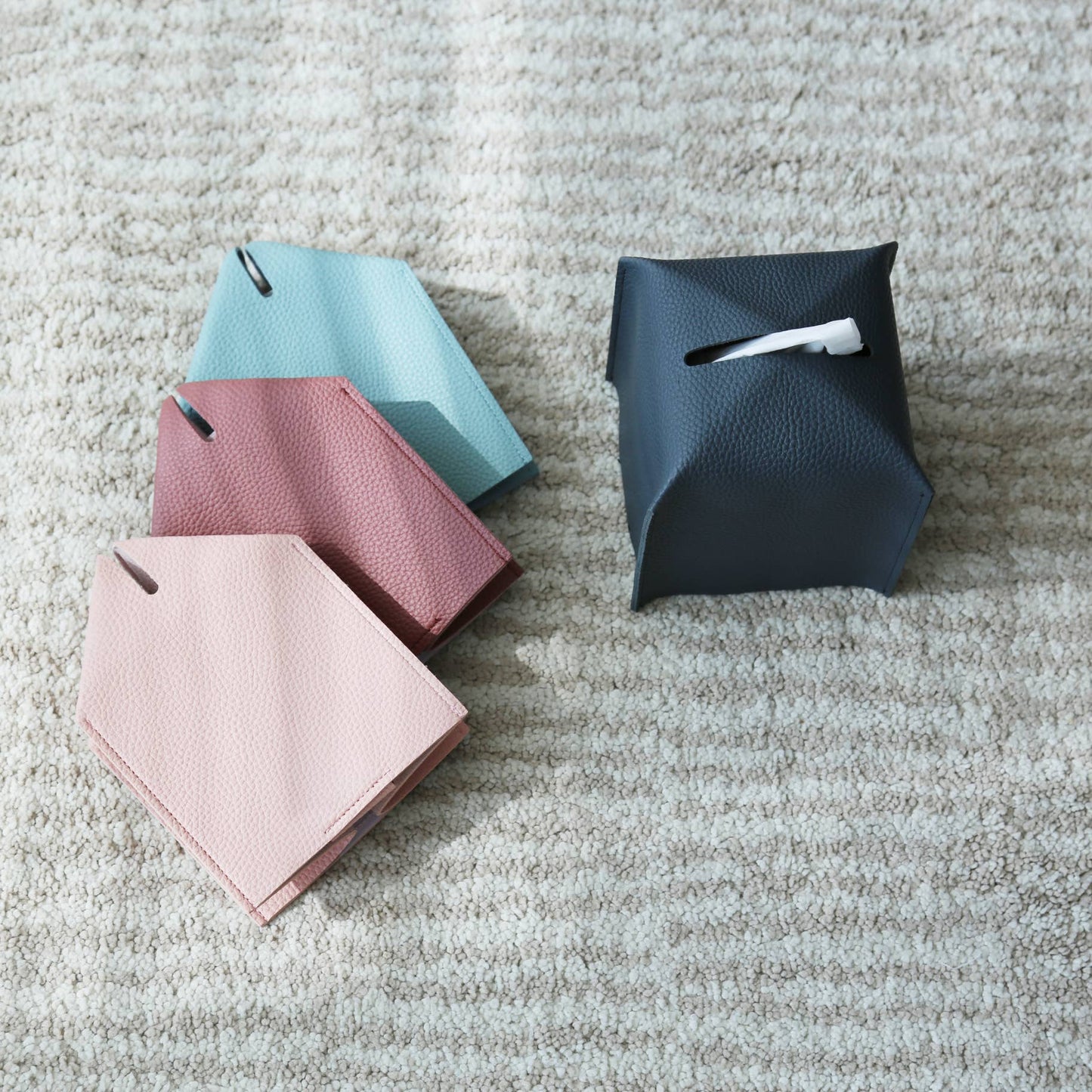 Vegan Leather Tissue Box Cover - Rectangle