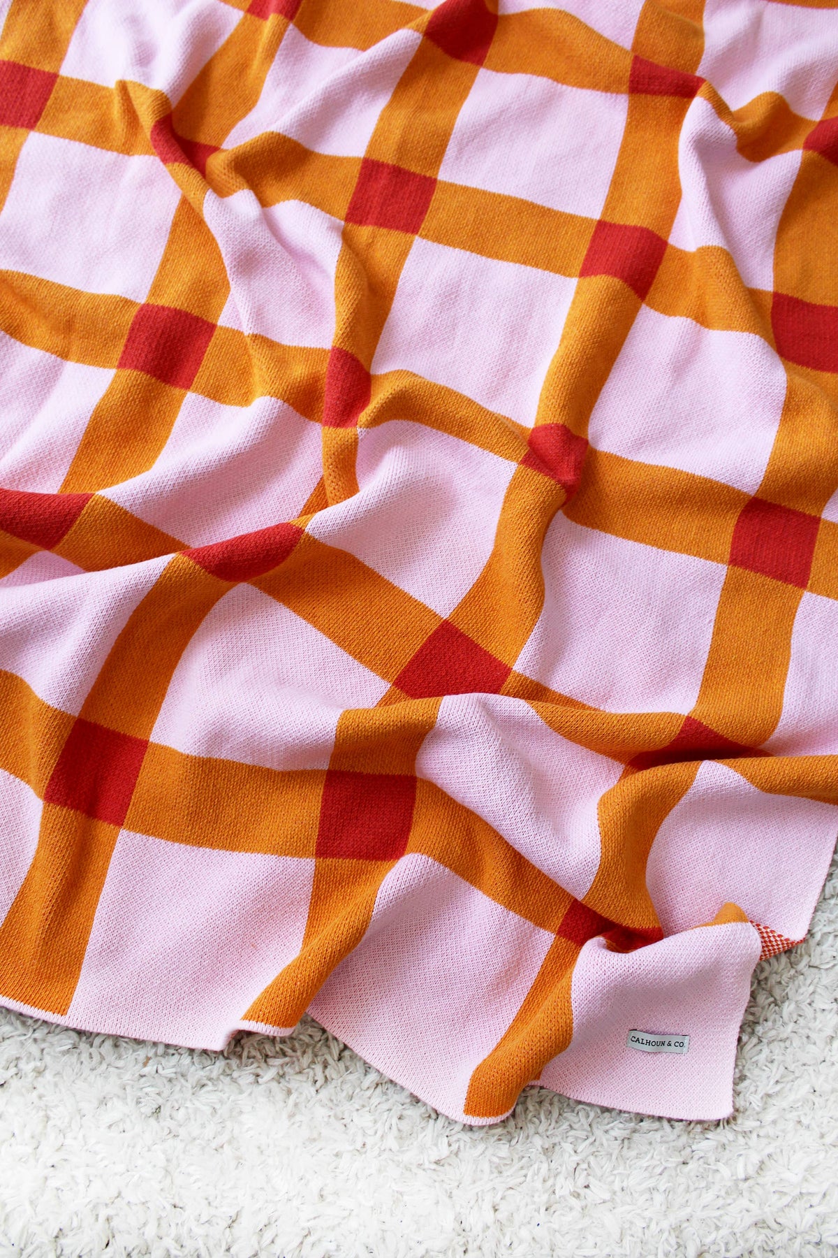 Gingham Knit Blanket