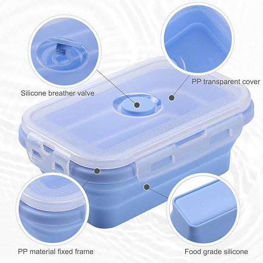 Collapsible Silicone Food Storage Containers 17 oz
