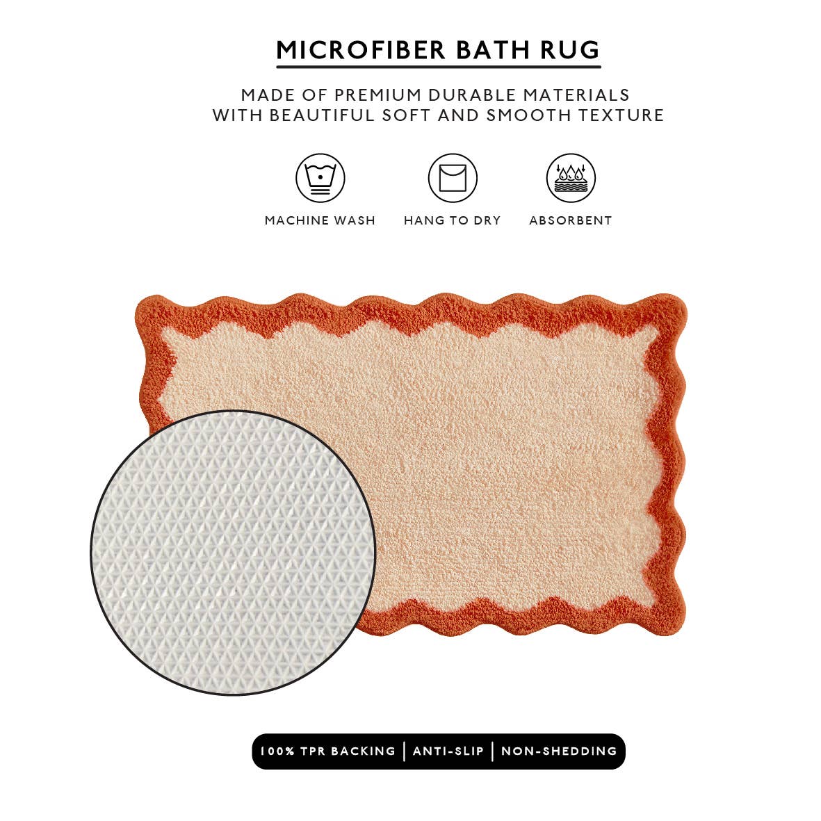 Nereida Bath Mat (Orange)