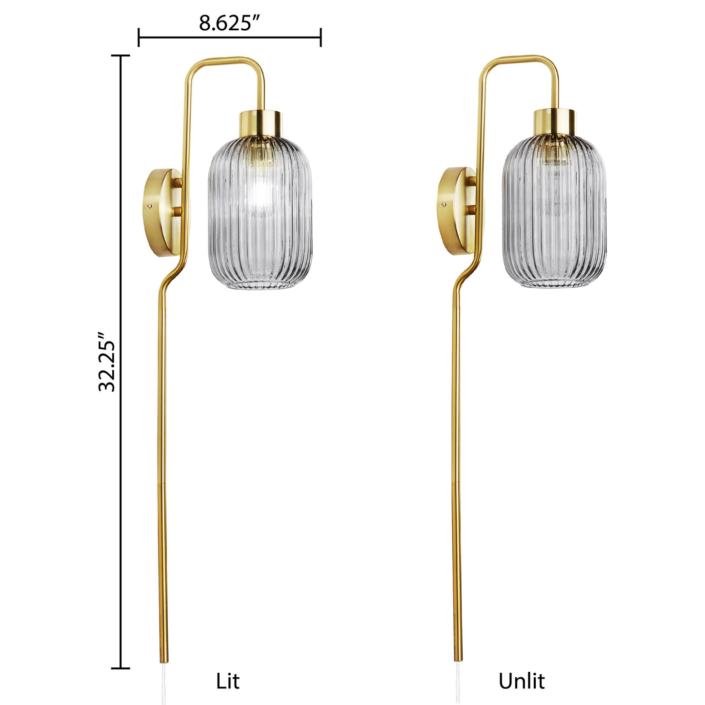 32"H Davia Retro Wall Sconce Pink, White, Smoke, or Green