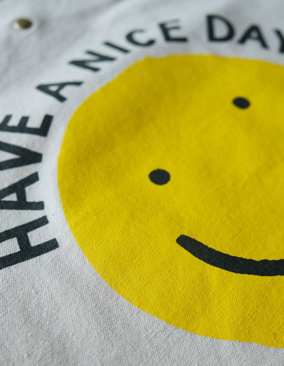 Smiley Canvas Tote