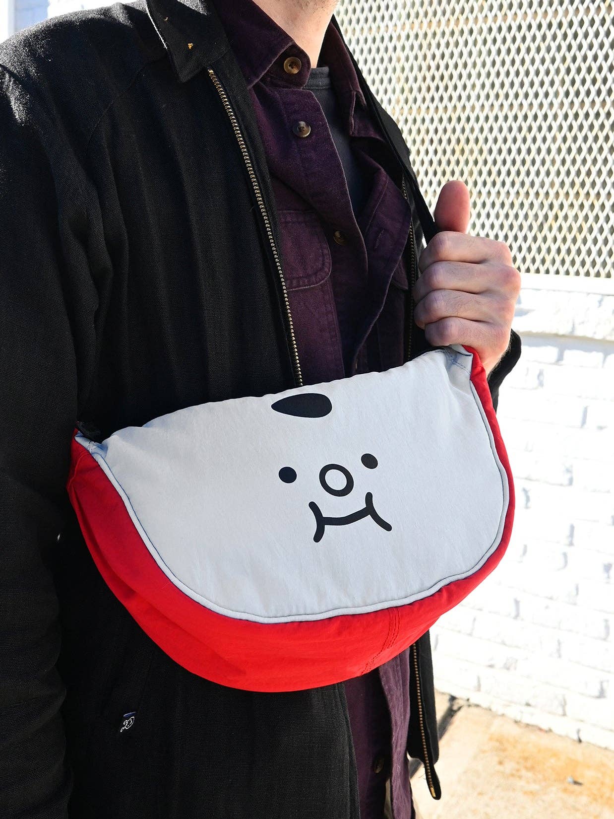 "Homeslice" Crescent Bag
